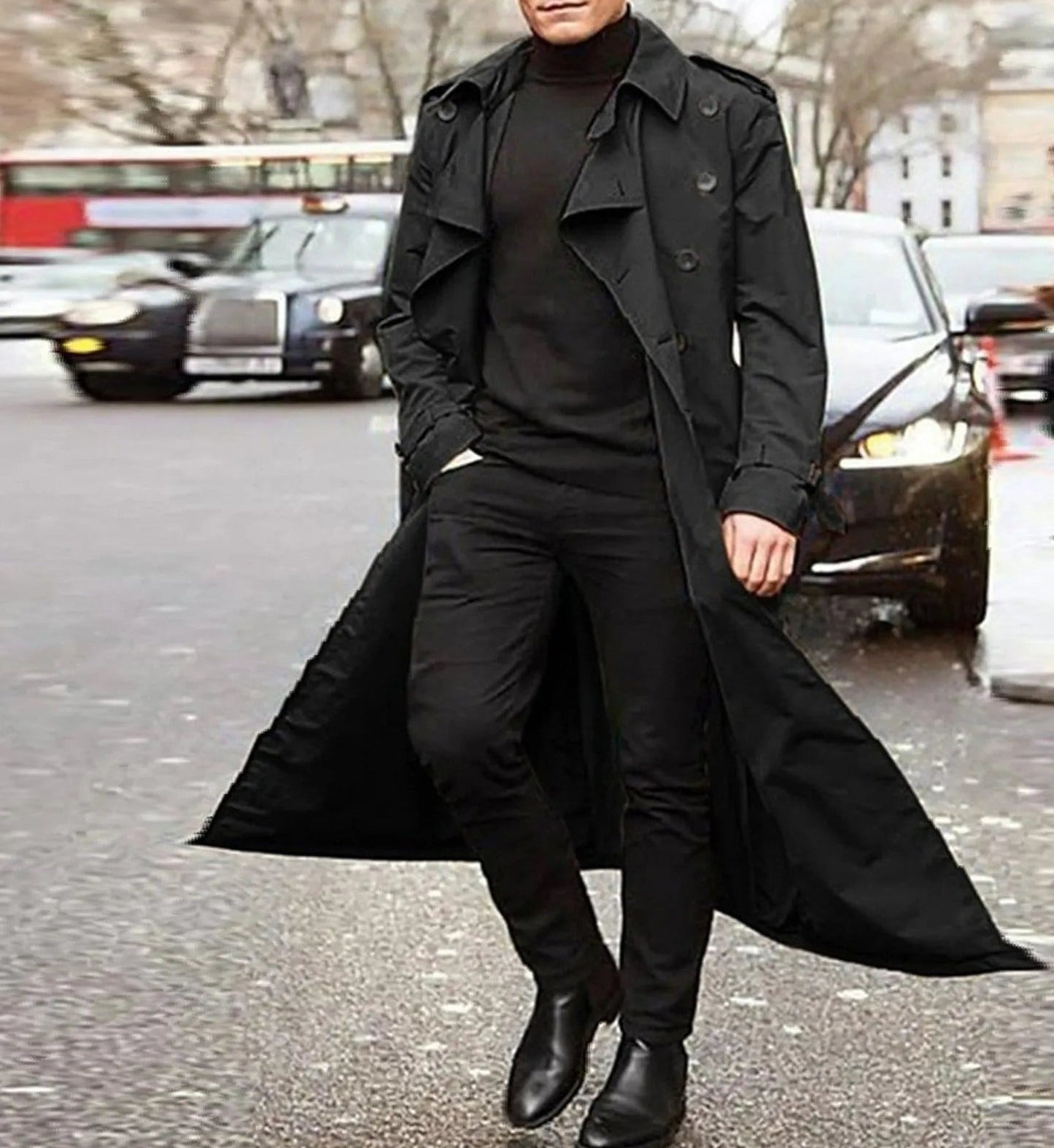 Trench coat décontracté et tendance pour hommes