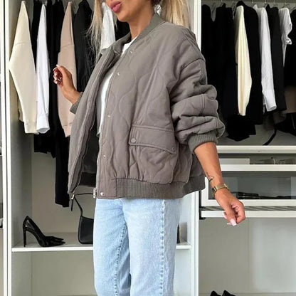 Veste Bomber Doublée Tendance pour Femme – Veste Élégante et Confortable
