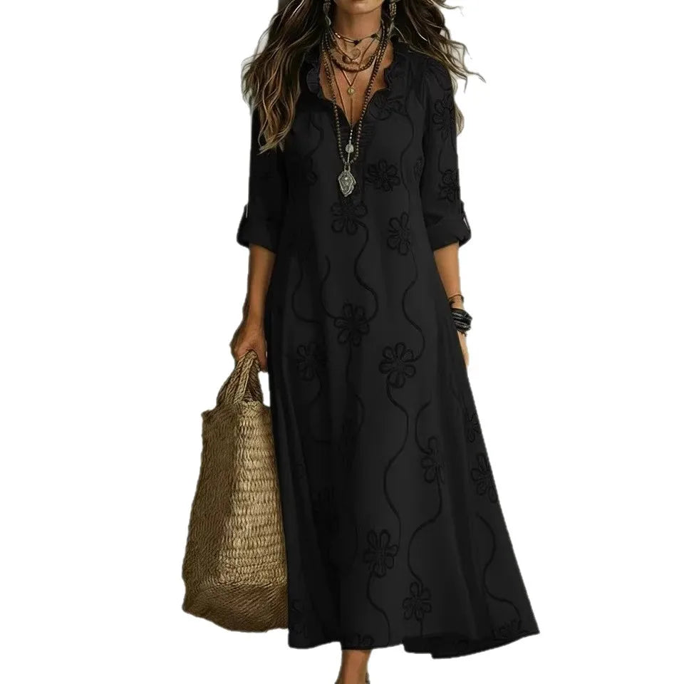 Women's Long Floral Summer Dress - Flowing and Radiant