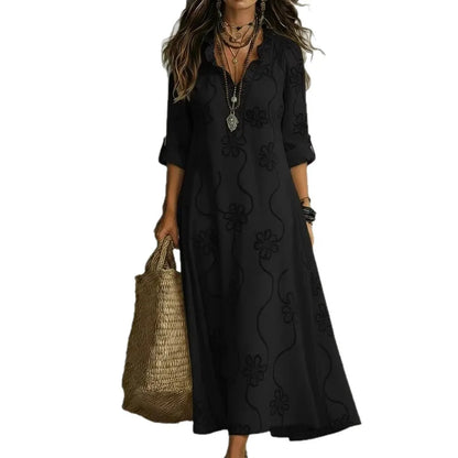Women's Long Floral Summer Dress - Flowing and Radiant