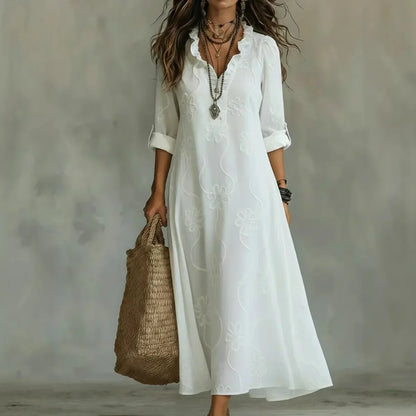 Women's Long Floral Summer Dress - Flowing and Radiant