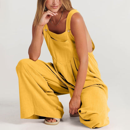 Salopette femme en melange de coton - Decontractee et confortable