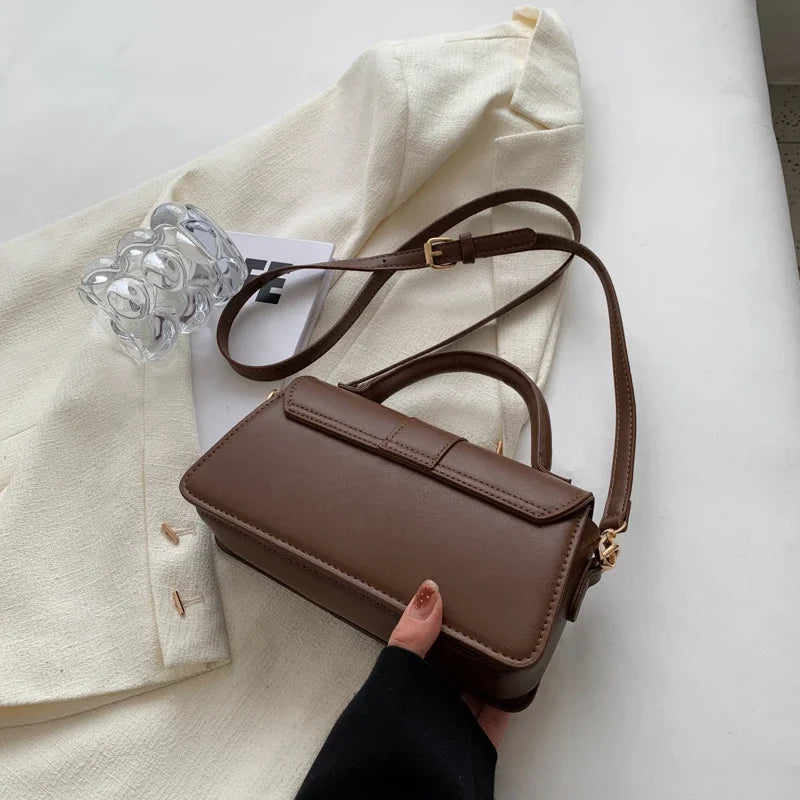 Sac bandoulière vintage en cuir pour femme