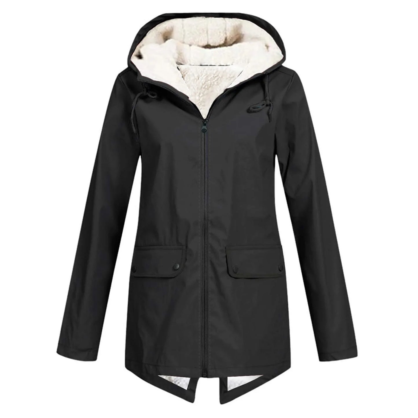 Veste Longue Doublée Polaire Femme – Parka d’Hiver Chaude