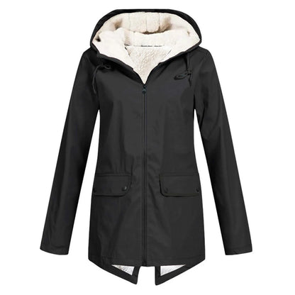 Veste Longue Doublée Polaire Femme – Parka d’Hiver Chaude
