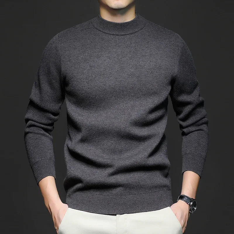 Pull en Laine Premium pour Homme à Col Mi-Haut – Pull Chaud et Stylé
