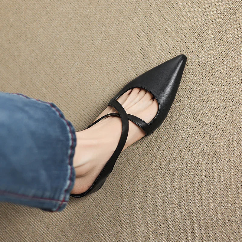 Mules en cuir véritable pour femmes – Élégantes, confortables et décontractées