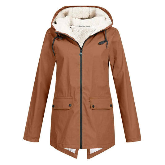 Veste Longue Doublée Polaire Femme – Parka d’Hiver Chaude