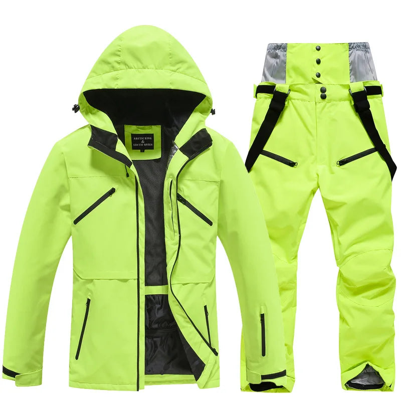 Combinaison de Ski Hivernale Isolée Unisexe – Veste et Pantalon Respirants pour Snowboard