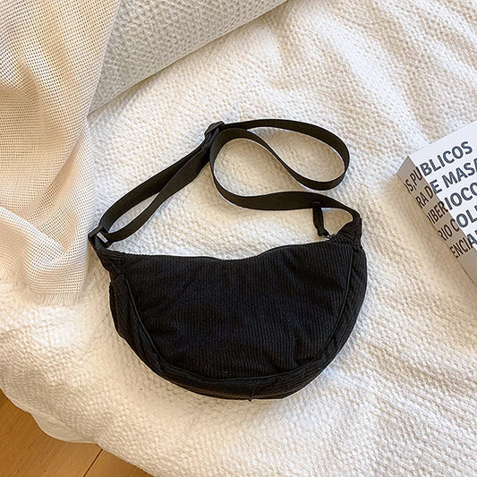 Sac Bandoulière en Velours Côtelé Premium Femme – Petit Sac à Épaule