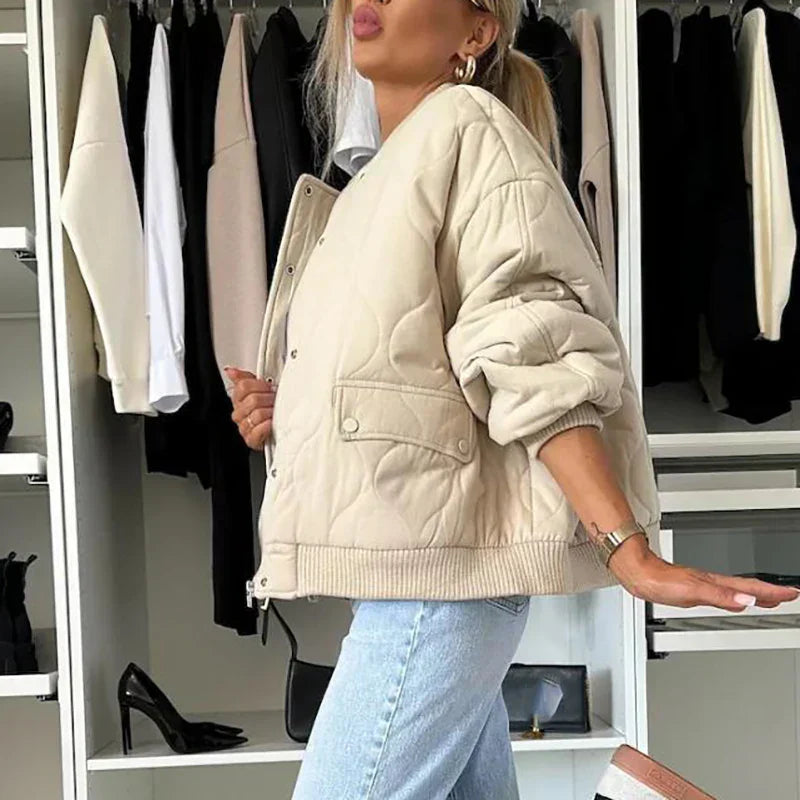 Veste Bomber Doublée Tendance pour Femme – Veste Élégante et Confortable