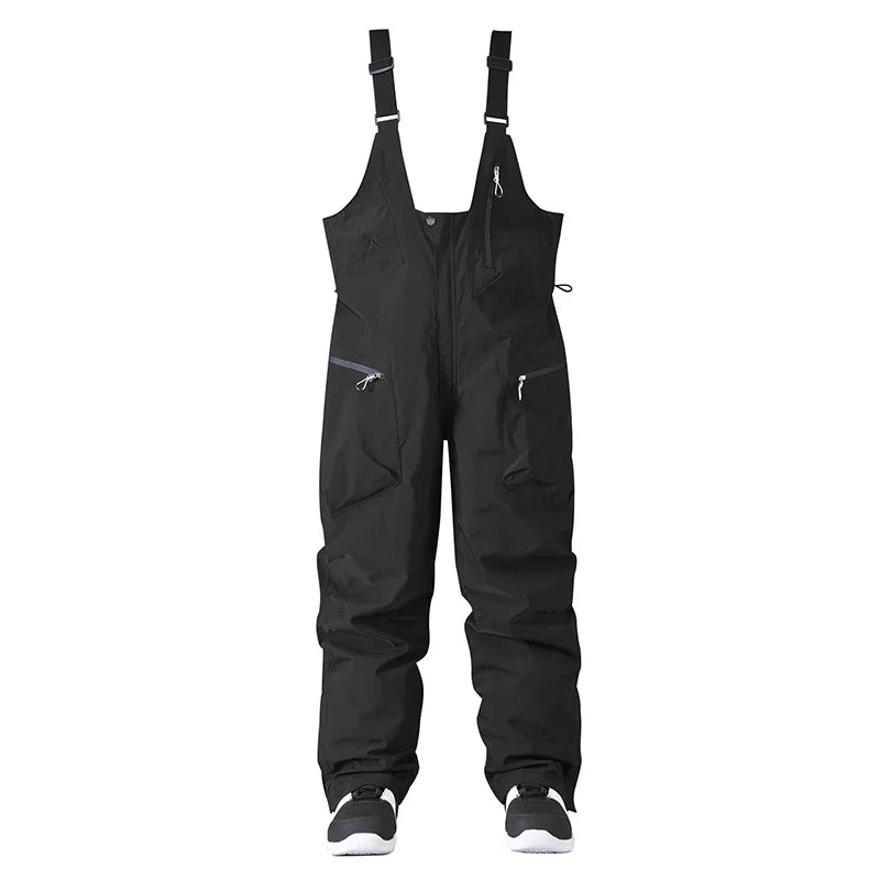 Pantalon de Ski Ajustable Unisexe – Pantalon de Snow avec Bretelles et Fermeture Zippée