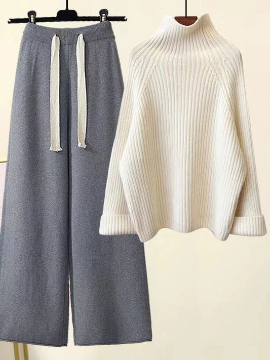 Ensemble en tricot automne hiver pour femmes