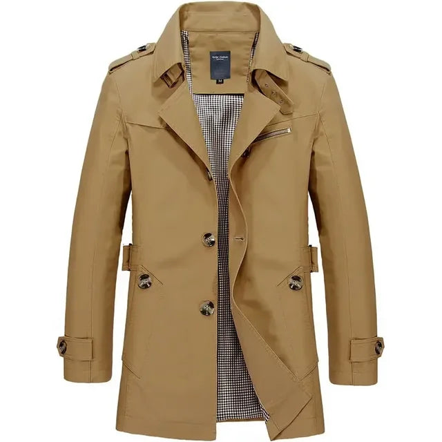 Manteau Trench Classique Léger Confortable Homme - Durable Élégant Intemporel Voyage Décontracté d'Été