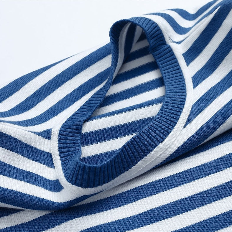 Pull Décontracté Rayé Doux pour Femme – Manches Longues Confortable
