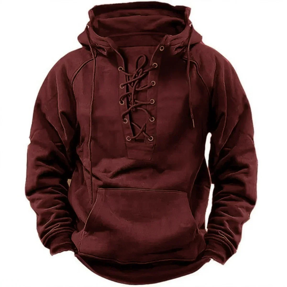 Hoodie robuste pour homme à lacets – Confort et style extérieur