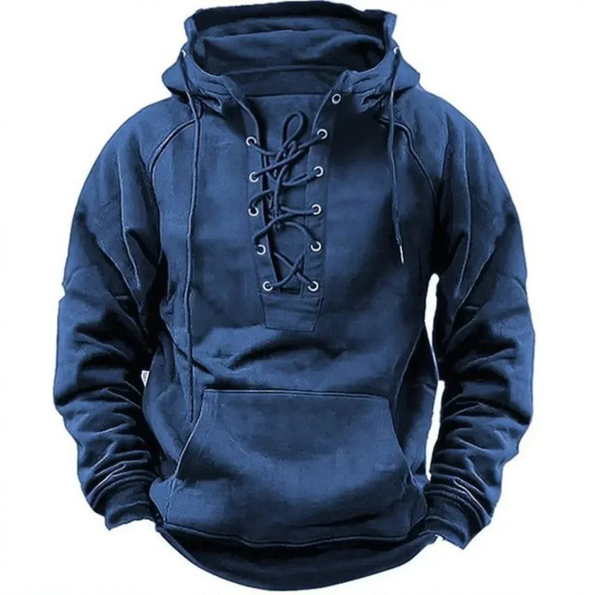 Hoodie robuste pour homme à lacets – Confort et style extérieur