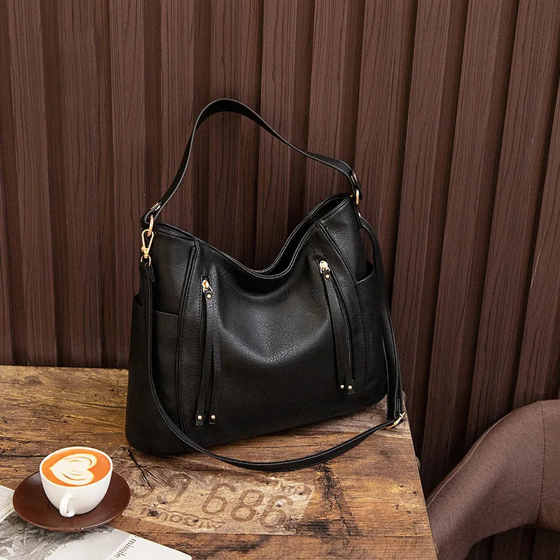 Bolso de mujer de lujo con aspecto de cuero: estilo elegante de alta gama para el día a día