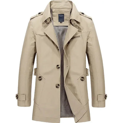 Manteau Trench Classique Léger Confortable Homme - Durable Élégant Intemporel Voyage Décontracté d'Été