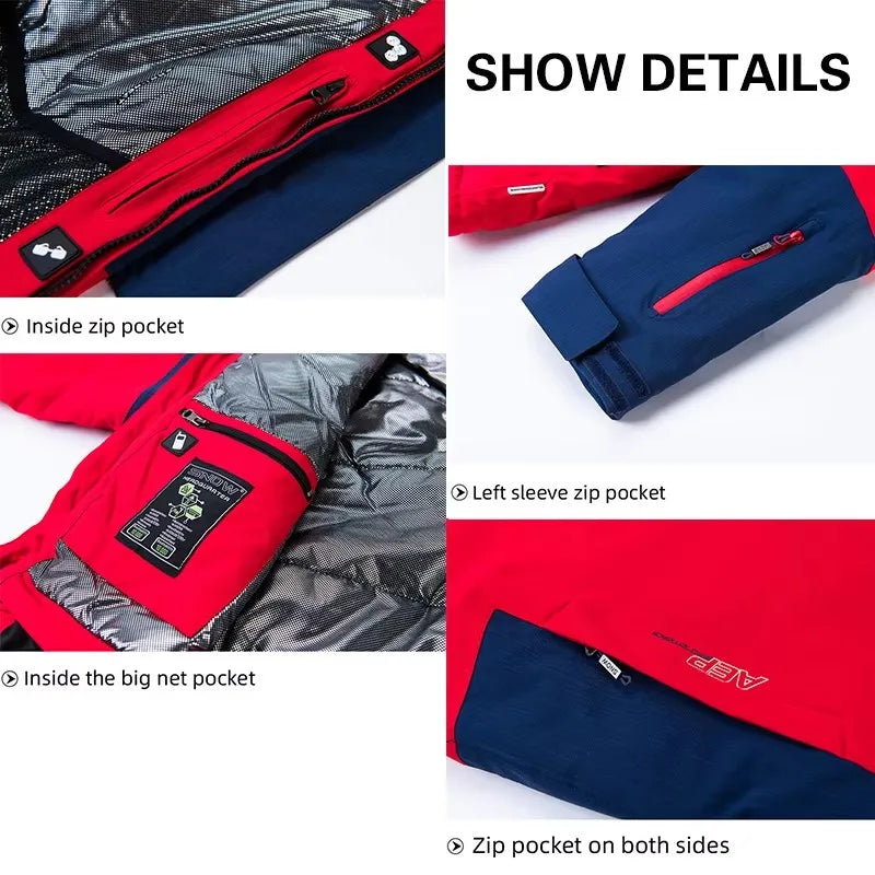 Veste de Ski Hivernale Haute Performance pour Homme – Manteau de Snowboard Imperméable et Coupe-Vent