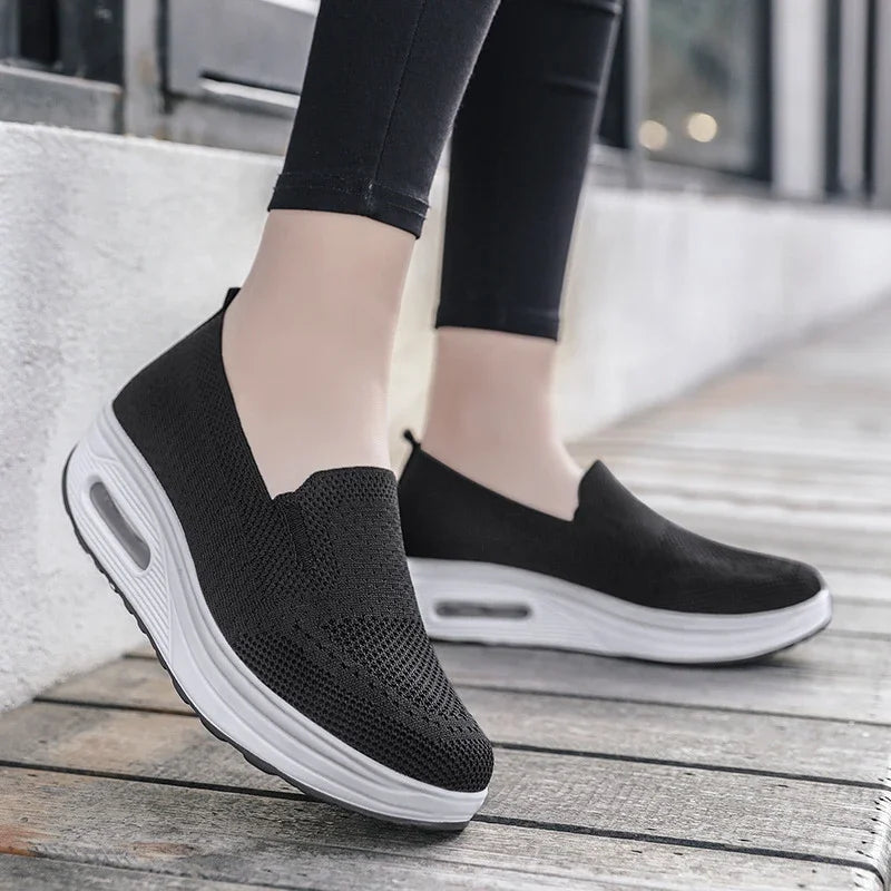 Baskets Compensées Orthopédiques Femmes – Soutien, Confort, Maintien