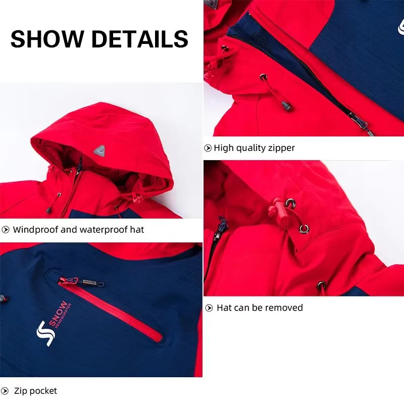 Veste de Ski Hivernale Haute Performance pour Homme – Manteau de Snowboard Imperméable et Coupe-Vent