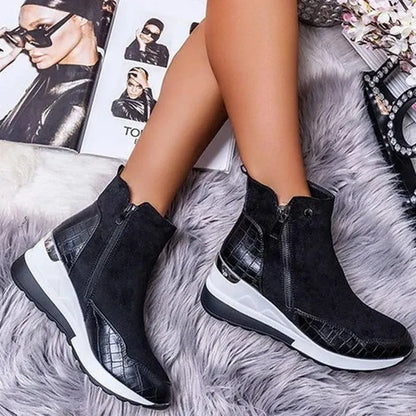 Bottes de printemps confort orthopédiques élégantes pour femmes – Bottines légères à plateforme, soutien quotidien et style décontractée laarzen