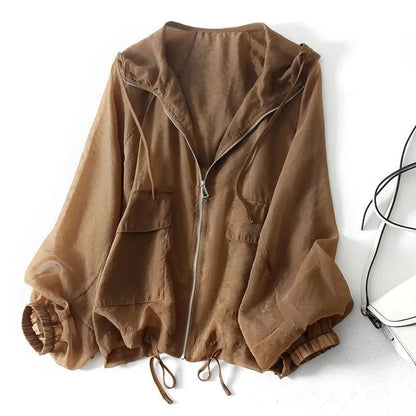 Felpa da donna con cappuccio e cerniera – Vestibilità ampia e stile casual