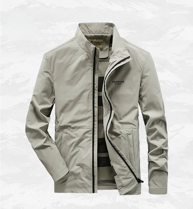 Veste Extérieure Zippée Homme Imperméable et Coupe-Vent – Protection Durable