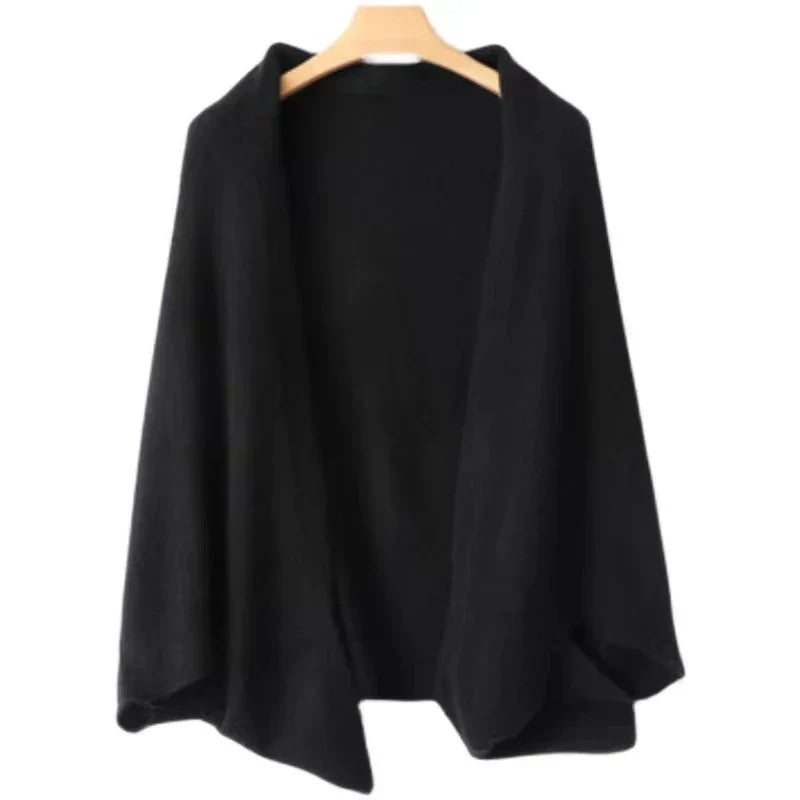 Cardigan a scialle oversize da donna – Un modello a strati, morbido, elegante e confortevole