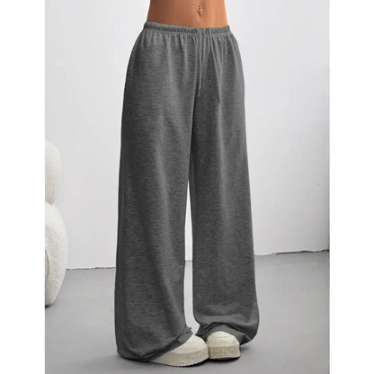 Pantalon de Jogging Femme à Jambes Larges – Coupe Décontractée Confort
