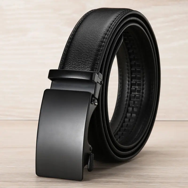 Ceinture en cuir PU de qualité supérieure - Boucle automatique de luxe pour hommes