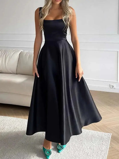 Femmes élégante blanche invité de mariage flare maxi robe – Flatteuse, Stylée