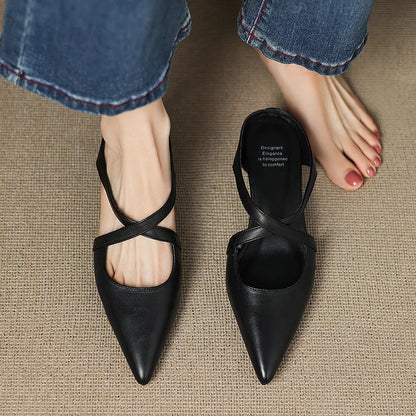 Mules en cuir véritable pour femmes – Élégantes, confortables et décontractées