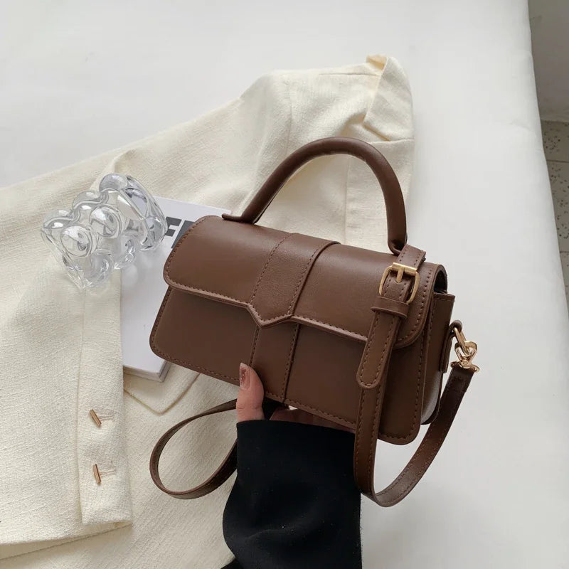 Sac bandoulière vintage en cuir pour femme