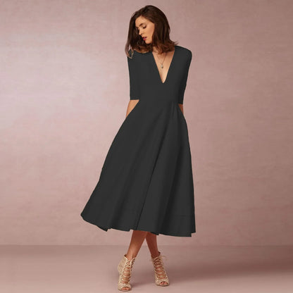 Robe Midi Évasée Élégante Femme – Silhouette Gracieuse et Intemporelle