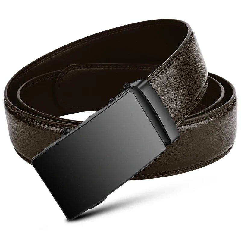 Ceinture en cuir PU de qualité supérieure - Boucle automatique de luxe pour hommes