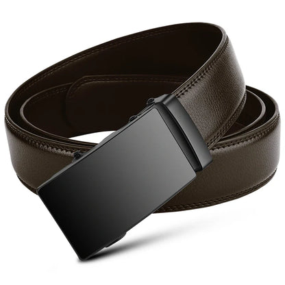 Ceinture en cuir PU de qualité supérieure - Boucle automatique de luxe pour hommes