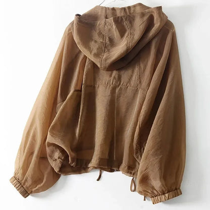 Felpa da donna con cappuccio e cerniera – Vestibilità ampia e stile casual