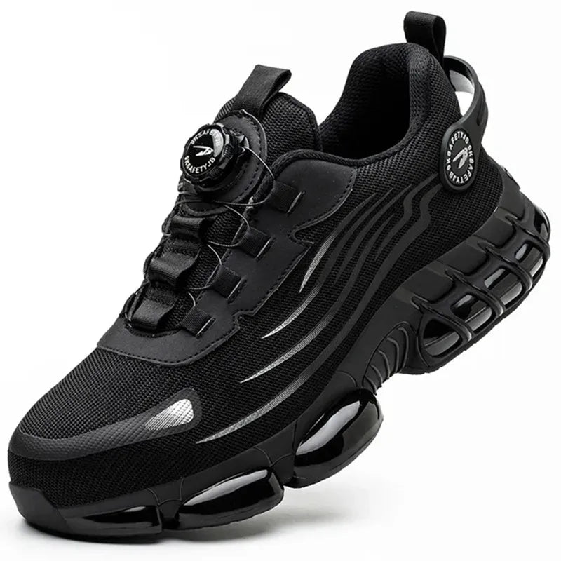 Homme Confortables Embout Acier Respirantes Antidérapantes Chaussures de Sécurité – Baskets de Travail Légères Durables Industrielles