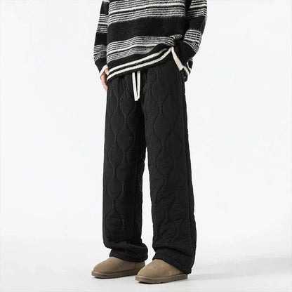 Pantalon Hiver Matelassé Homme à Coupe Ample – Pantalons Chauds et Confortables