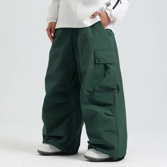 Loose Ski Pants Unisex – Breathable Snowboard Pants with Zipper and Insulation