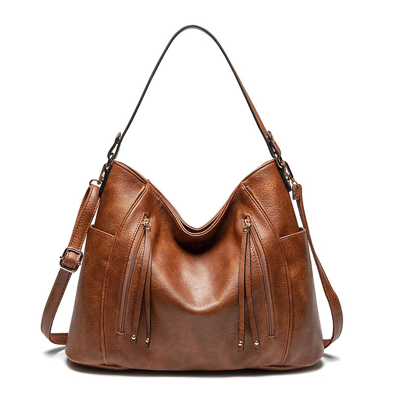 Bolso de mujer de lujo con aspecto de cuero: estilo elegante de alta gama para el día a día