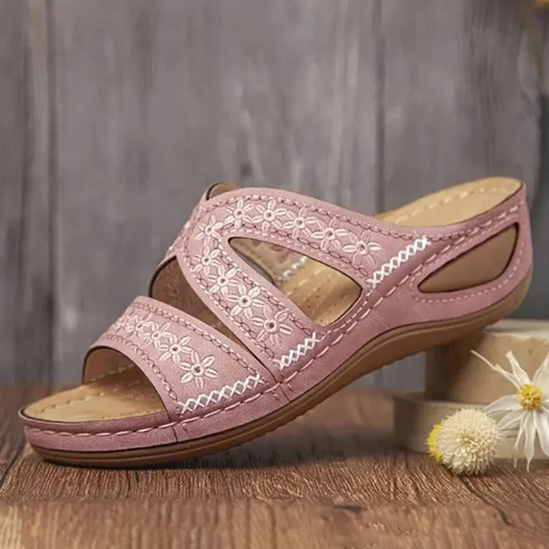 Sandales Orthopédiques Compensées à Brides Femmes – Amorti, Élégance