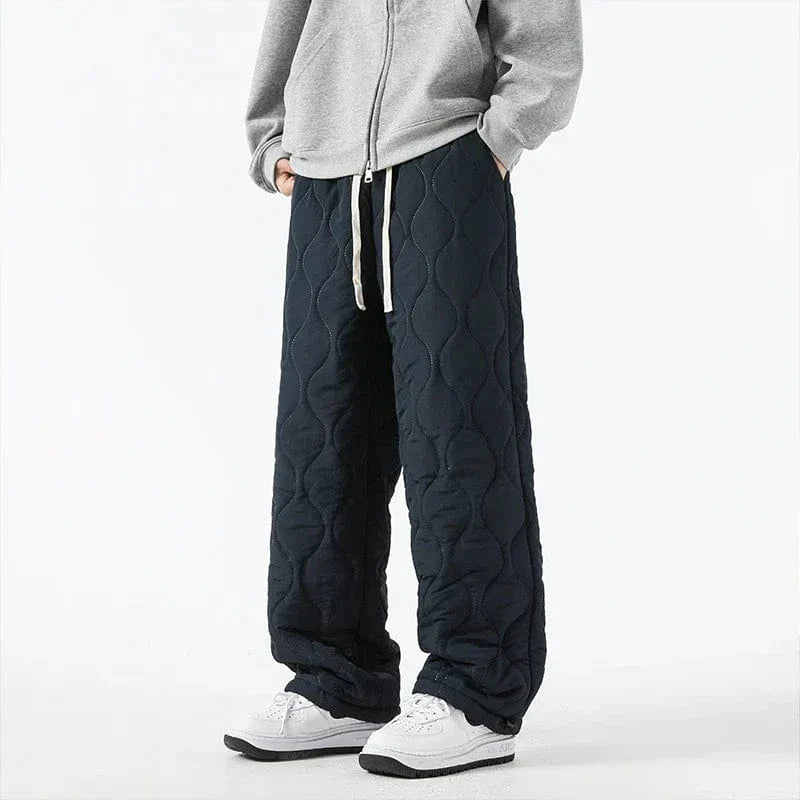 Pantalon Hiver Matelassé Homme à Coupe Ample – Pantalons Chauds et Confortables