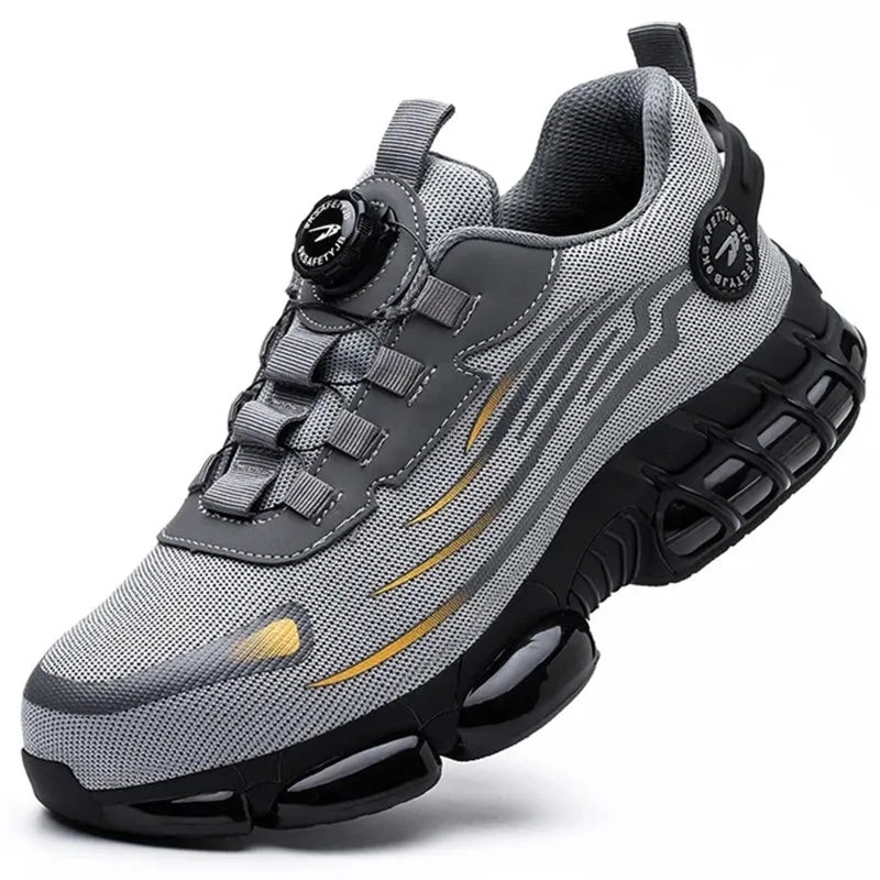 Homme Confortables Embout Acier Respirantes Antidérapantes Chaussures de Sécurité – Baskets de Travail Légères Durables Industrielles