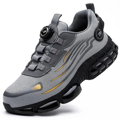 Homme Confortables Embout Acier Respirantes Antidérapantes Chaussures de Sécurité – Baskets de Travail Légères Durables Industrielles