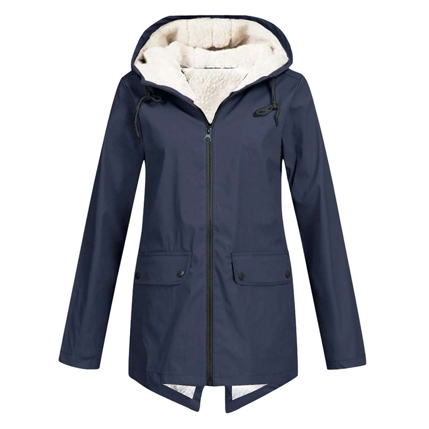 Veste Longue Doublée Polaire Femme – Parka d’Hiver Chaude