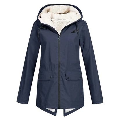 Veste Longue Doublée Polaire Femme – Parka d’Hiver Chaude