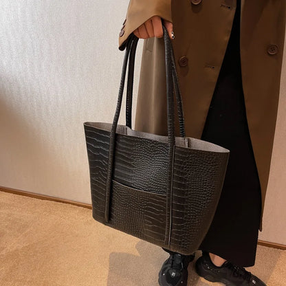 Sac à bandoulière en cuir croco pour femmes